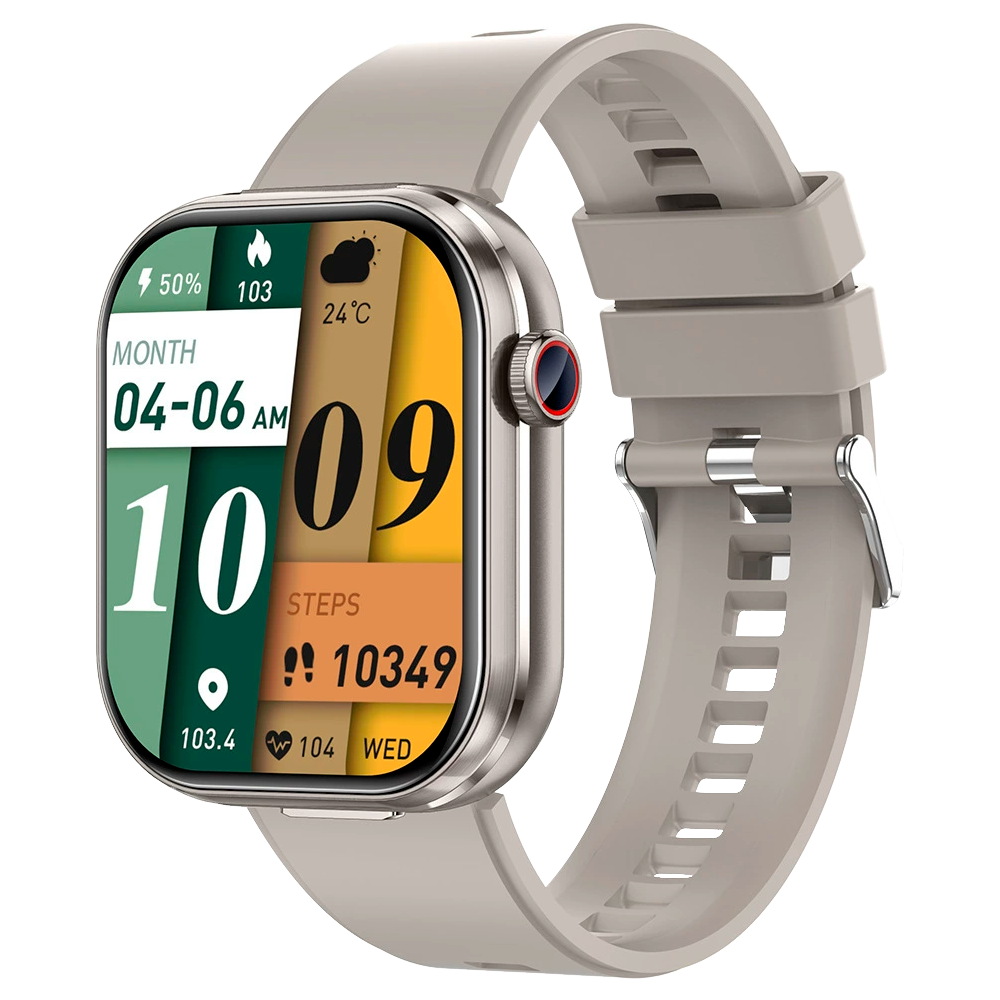 Смарт часы Smart watch 55 с беспроводными наушниками совместимы с Android, iOS, серебристые