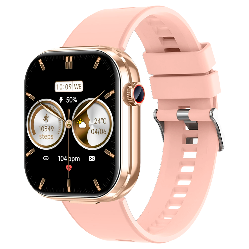 Смарт часы Smart watch 55 с беспроводными наушниками совместимы с Android, iOS, золотые
