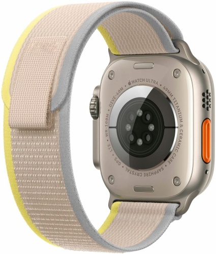 Ремешок Trail Loop Серый с оранжевой полосой, Ремешок для Apple Watch Series: 1, 2, 3, 4, SE, 5, 6, 7, 8, 9, ultra, нейлоново-тканевый 42/44/45/49 мм фото 7 Ремешок Trail Loop Серый с оранжевой полосой, Ремешок для Apple Watch Series: 1, 2, 3, 4, SE, 5, 6, 7, 8, 9, ultra, нейлоново-тканевый 42/44/45/49 мм фото 7