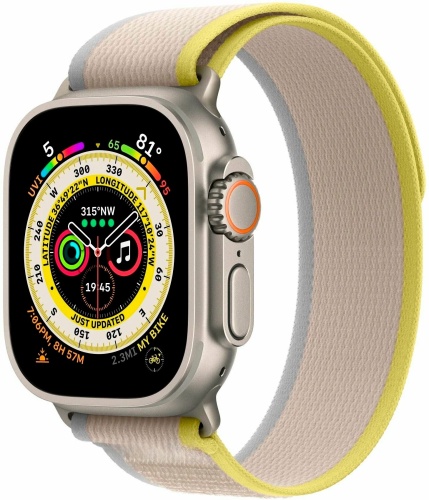 Ремешок Trail Loop Серый с оранжевой полосой, Ремешок для Apple Watch Series: 1, 2, 3, 4, SE, 5, 6, 7, 8, 9, ultra, нейлоново-тканевый 42/44/45/49 мм фото 5 Ремешок Trail Loop Серый с оранжевой полосой, Ремешок для Apple Watch Series: 1, 2, 3, 4, SE, 5, 6, 7, 8, 9, ultra, нейлоново-тканевый 42/44/45/49 мм фото 5