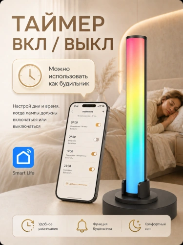 Светодиодный светильник, LED лампы, RGB для зоны гейминга, подсветка рабочего места Sky NEON, управление с телефона фото 7