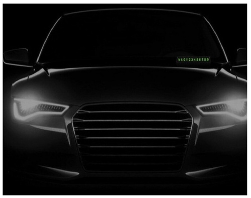 Парковочная автовизитка с номером телефона под лобовое стекло на торпедо черная фото 5