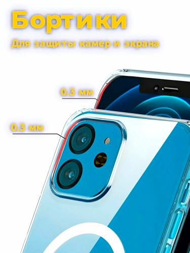 Чехол для iPhone Xr с поддержкой MagSafe, противоударный, прозрачный фото 5