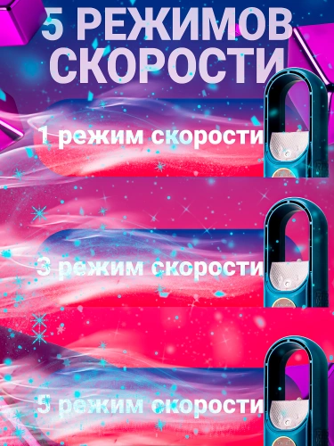 Мини вентилятор, напольный колонный увлажнитель с охлаждением воздуха, 6 скоростей, 8 режимов подсветки, синий фото 4 Мини вентилятор, напольный колонный увлажнитель с охлаждением воздуха, 6 скоростей, 8 режимов подсветки, синий фото 4