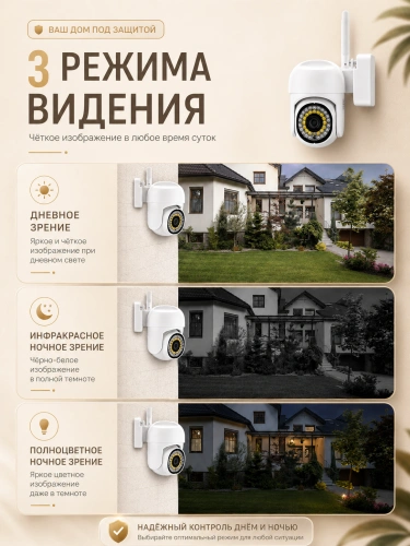 Уличная Wi‑Fi камера видеонаблюдения, Full HD, PTZ, ночное видение, двусторонняя связь, YooSee фото 6