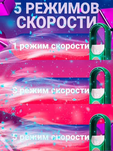 Мини увлажнитель, напольный колонный вентилятор и охлаждением воздуха, 6 скоростей, 8 режимов подсветки, зеленый фото 3 Мини увлажнитель, напольный колонный вентилятор и охлаждением воздуха, 6 скоростей, 8 режимов подсветки, зеленый фото 3