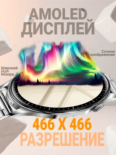 Cмарт часы LK WATCH 28, Умные часы с наушниками iOS Android Bluetooth Звонки Уведомления, серебристые фото 2