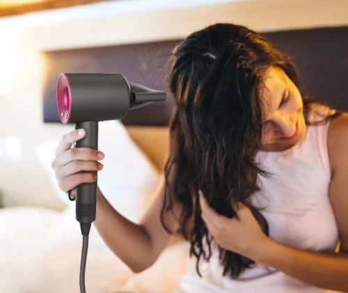 Фен для волос профессиональный Super Hair Dryer 1600 Вт, 3 режима, 5 магнитных насадок, ионизация воздуха, фиолетовый фото 7 Фен для волос профессиональный Super Hair Dryer 1600 Вт, 3 режима, 5 магнитных насадок, ионизация воздуха, фиолетовый фото 7