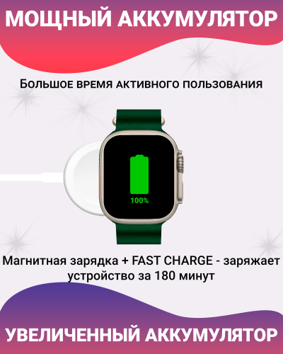 Смарт часы Ultra 2 MAX, Умные часы PREMIUM Smart Watch AMOLED наручные мужские и женские, Зеленый фото 4 Смарт часы Ultra 2 MAX, Умные часы PREMIUM Smart Watch AMOLED наручные мужские и женские, Зеленый фото 4